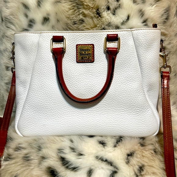 Dooney & Bourke White Pebbled Leather Shoulder/Handbag - Picture 1 of 15